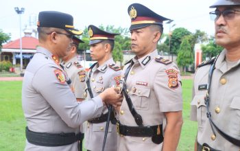 Kapolres Aceh Utara Pimpin Sertijab Kapolsek Langkahan, Cot Girek, dan Baktiya Barat