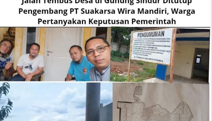 Jalan Tembus Desa di Gunung Sindur Ditutup Pengembang PT Suakarsa Wira Mandiri, Warga Pertanyakan Keputusan Pemerintah
