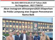 Akun Instagram @Insanpers2025 Dilaporkan ke Polda Lampung atas Dugaan Pencemaran Nama Baik