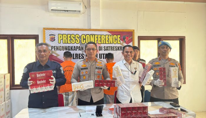 Polres Aceh Utara Ungkap Peredaran Rokok Ilegal, 3 Tersangka Diamankan