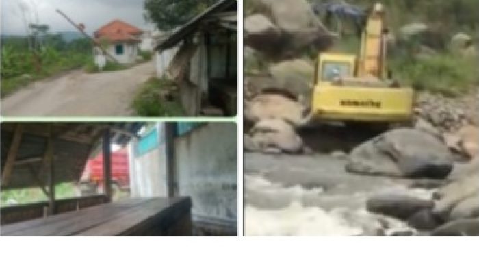 Dugaan Penambangan Liar di Sungai Gung, Truk Pengangkut Batu Lalu Lalang Lewati Desa Lebaksiu dan Danawarih