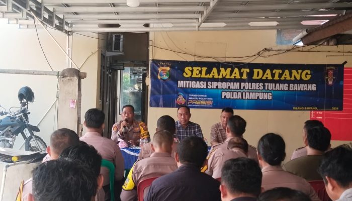 Pesan Kasi Propam Polres Tulang Bawang Saat Menggelar Mitigasi di Dua Polsek Jajaran
