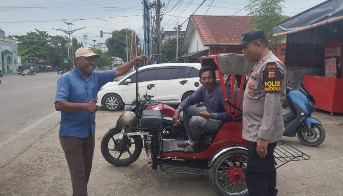 Meminimalisir Guantibmas Polsek Lhoksukon Patroli Rutin di Pusat Keramaian