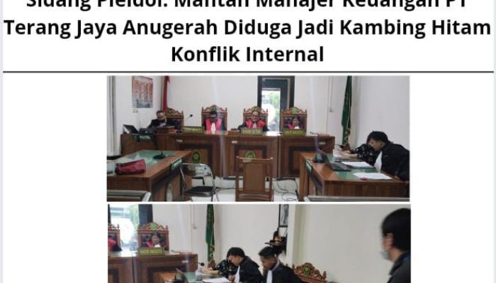 Sidang Pleidoi: Mantan Manajer Keuangan PT Terang Jaya Anugerah Diduga Jadi Kambing Hitam Konflik Internal