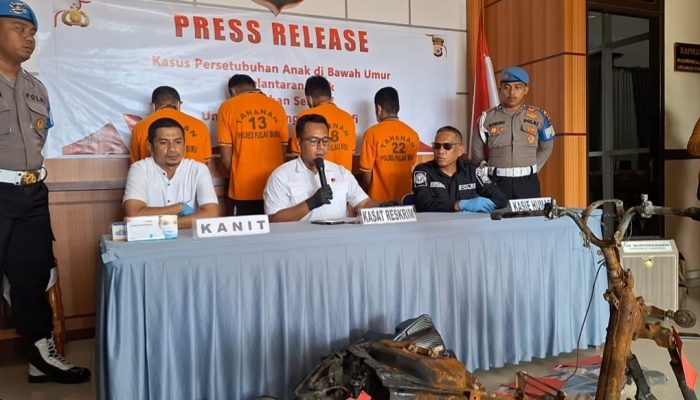 Polres Buru Release 7 Kasus Yang Menjadi Atensi Publik Dari 41 Laporan Yang Ditangani
