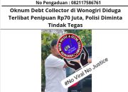 Oknum Debt Collector di Wonogiri Diduga Terlibat Penipuan Rp70 Juta, Polisi Diminta Tindak Tegas