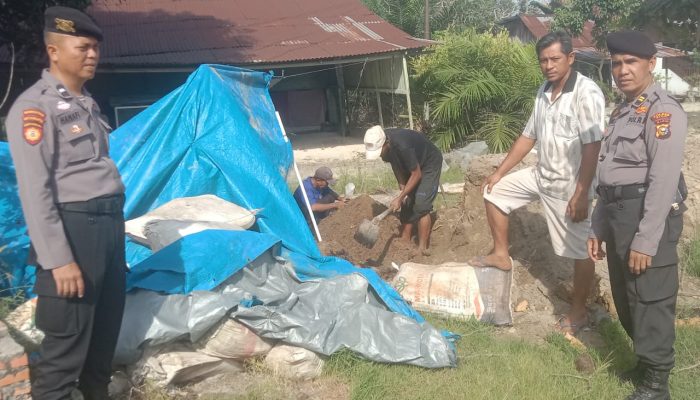 Dukung Program Ketahanan Pangan, Polsek Kandis Cek Lokasi untuk Penanaman Sayur dan Kolam Ikan