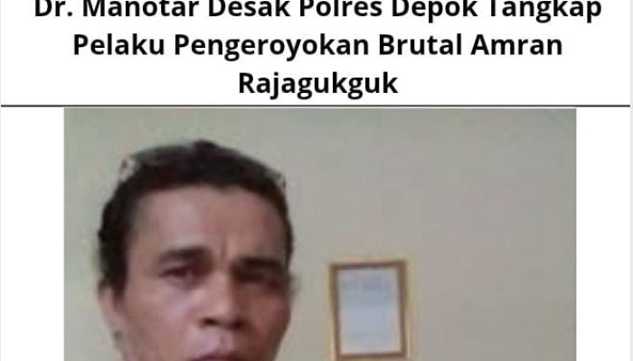 Dr. Manotar Desak Polres Depok Tangkap Pelaku Pengeroyokan Brutal Amran Rajagukguk