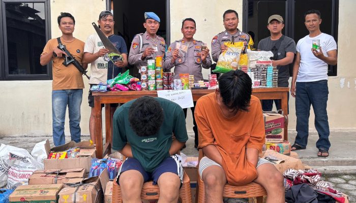 Polsek Menggala Tangkap Dua Pelaku Curat Toko Sembako, Salah Satunya Berstatus Pelajar