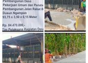 Pembangunan rabat beton di dusun ngampon dengan anggaran dana desa(DD)2025. Berjalan sesuai spesifikasi yang sesuai (RAP)