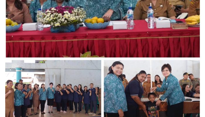 Ketua TP PKK Kabupaten Karo Kunjungi Posyandu Desa Kutabangun dan Sosialisasi Program Kesejahteraan Keluarga di Kantor Camat Tigabinanga