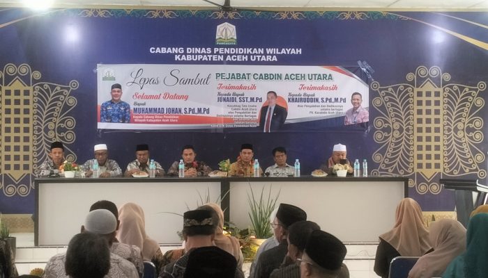 Lepas Sambut Pejabat Cabdin Aceh Utara, Muhammad Johan Resmi Jabat Kacabdin