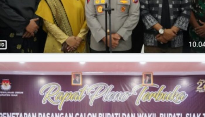 RAPAT PLENO TERBUKA PENETAPAN BUPATI DAN WAKIL BUPATI TERPILIH PILKADA SIAK 2024 BERLANGSUNG AMAN DAN LANCAR