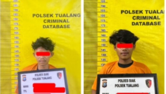 Polsek Tualang Berhasil Ungkap Bobol di TK Negeri Pembina. 2 Pelaku Ditangkap, 1 Buron.