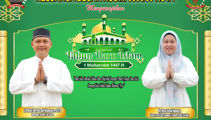 Keluarga Besar Kodim 0306/50 Kota Mengucapkan Selamat Tahun Baru Islam 1 Muharram 1447 H