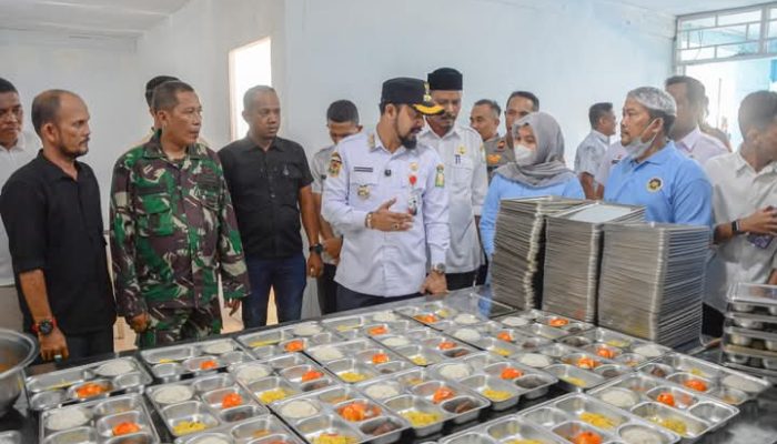 Cek Langsung Kelapangan, Bupati Al-Farlaky Tinjau Dapur Makan Bergizi untuk Anak Sekolah