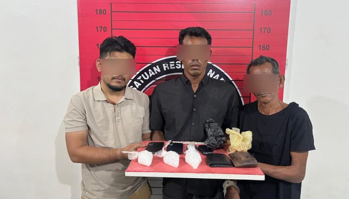 Polres Aceh Utara Gagalkan Peredaran 280 Gram Sabu, Tiga Pria Ditangkap