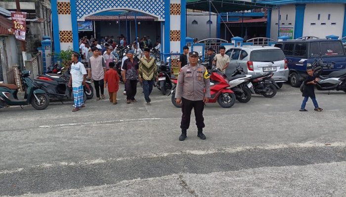 Polsek Kandis Amankan Pelaksanaan Sholat Idul Adha 1446 H di Sejumlah Masjid di Kecamatan Kandis