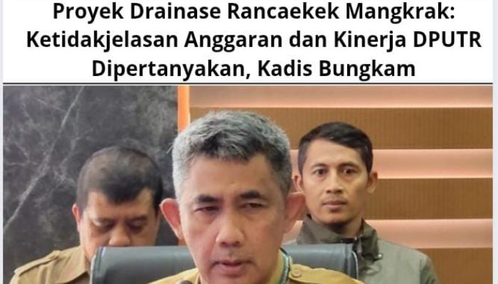 Proyek Drainase Rancaekek Mangkrak: Ketidakjelasan Anggaran dan Kinerja DPUTR Dipertanyakan, Kadis Bungkam