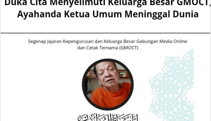 Duka Cita Menyelimuti Keluarga Besar GMOCT, Ayahanda Ketua Umum Meninggal Dunia