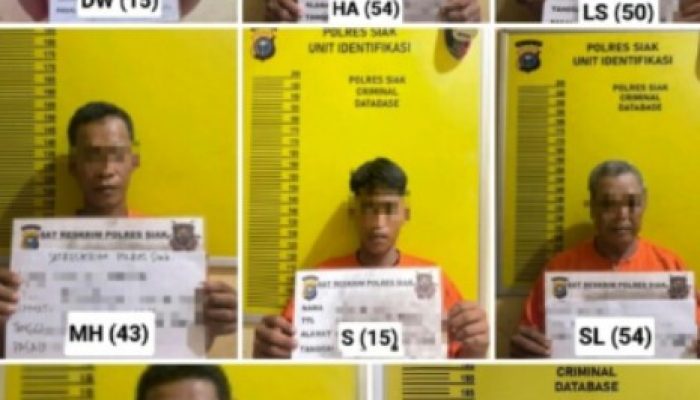 Polres Siak Tetapkan 8 Tersangka dalam Kasus Kerusuhan di PT. SSL Desa Tumang