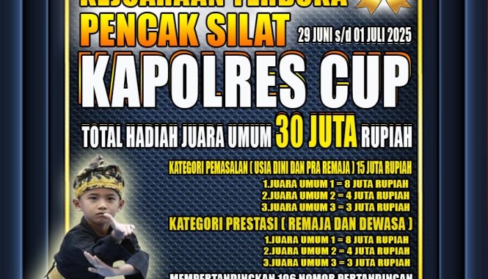 Kapolres Bungo Gelar Kejuaraan Terbuka Pencak Silat Kapolres Cup 2025