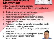 Hadapi Cuaca Kemarau, Ini Himbuan Pemerintah Lewat Dispersip.