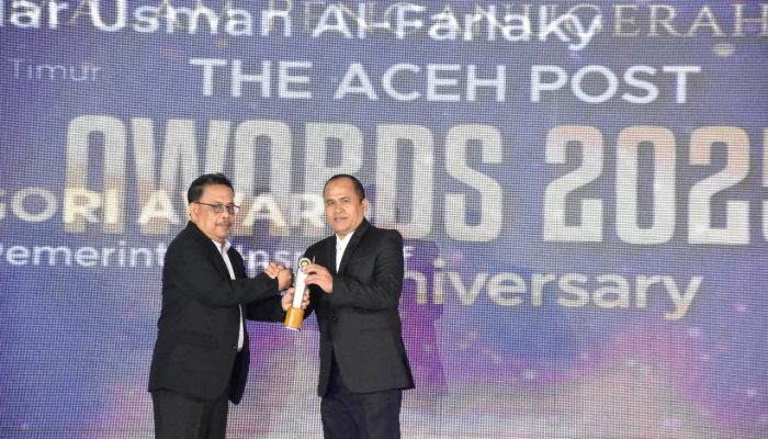 Bupati Al-Farlaky Raih The Acehpost Award 2025, Dinobatkan Sebagai Pejabat Pemerintah Inspiratif