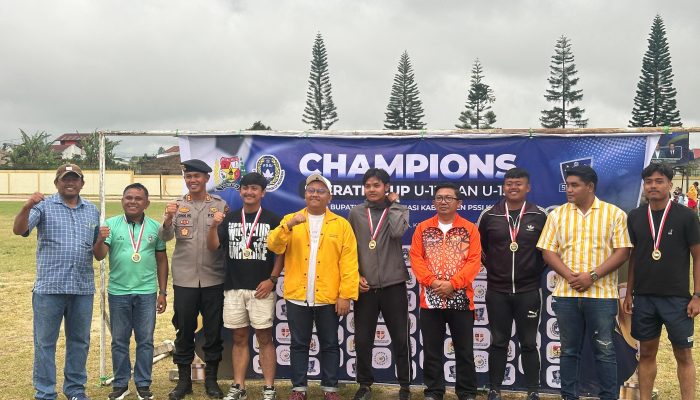 Kasat Samapta Polres Tanah Karo Hadiri Penutupan Turnamen Soeratin U-13 & U-15 Kabupaten Karo