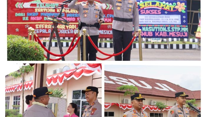 Pisah Sambut Kapolres Mesuji, Digelar Di Lapangan Mapolres Mesuji