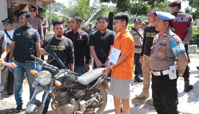 Polres Tulang Bawang Gelar Rekonstruksi Pembunuhan Berencana di Kebun Singkong, Ada 30 Adegan Yang Diperagakan