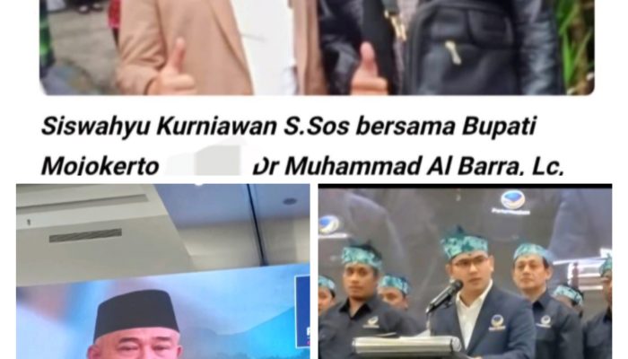 Siswahyu Kurniawan MIO Jatim & Garda Jombang Ucap Selamat Gus Habibur Rochman Jadi Ketua Nasdem Mojokerto