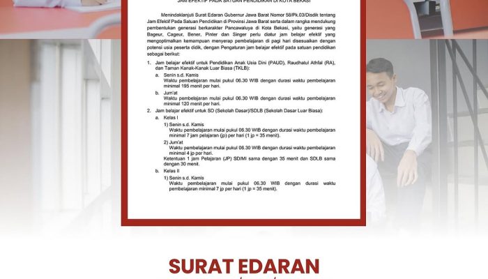 06.30,Jam Efektif Siswa Belajar Di Kota Bekasi