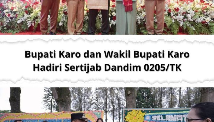 Bupati Karo Hadiri Acara Kenal Pamit Komandan Kodim 0205/TK