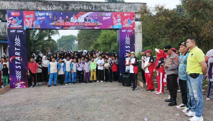 Monitoring dan Pengamanan Jalan Santai HUT RI ke-80 di Kecamatan Betung Berjalan Lancar