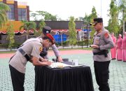 Polres Siak Gelar Sertijab Sejumlah Pejabat dan Pelantikan Kapolsek Baru