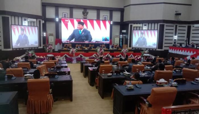Paripurna DPRD OKI Dengarkan Pidato Kenegaraan Presiden HUT ke – 80 RI