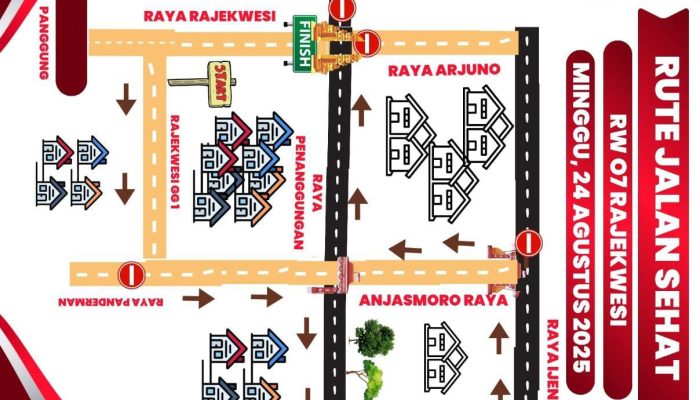 Persiapan Warga Ikuti Jalan Sehat Se-RW 07 Wates Semarakan HUT ke-80 RI