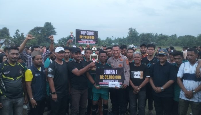 Desa Teupin U Sabet Juara Turnamen Sepak Bola dalam Rangka Memeriahkan HUT ke-80 Tahun 2025 Kecamatan Pirak Timu