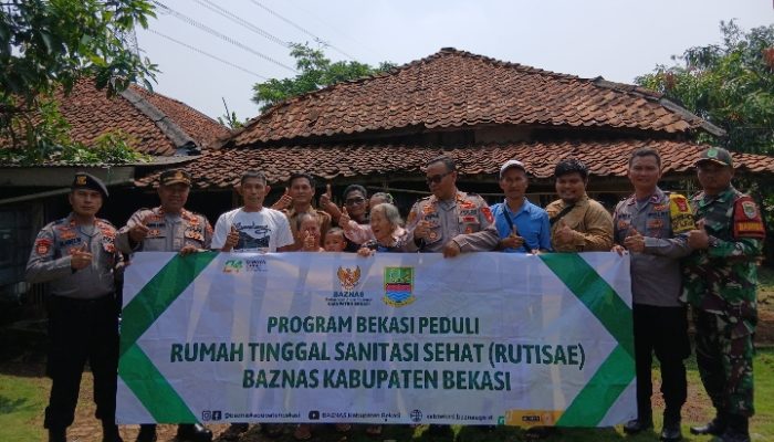 Berkat Perhatian Kapolsek, Rumah Ibu Ekom di Serang Baru Akan Dibangun Baznas Bekasi