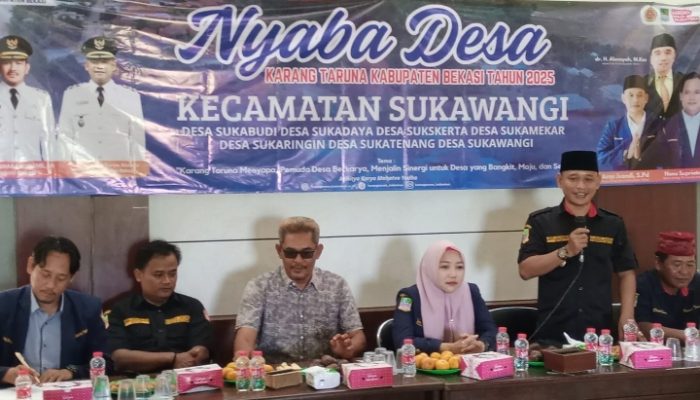 Karang Taruna Kabupaten Bekasi Gelar Nyaba Desa di Sukadaya, Santuni Anak Yatim