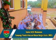 Kodim 0428/Mukomuko Dampingi Pendistribusian Makan Bergizi Gratis (MBG)