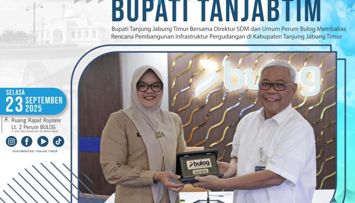 Bupati tanjung jabung timur Audensi dengan perum Bulog pusat bahas pembangunan infrastruktur pergudangan