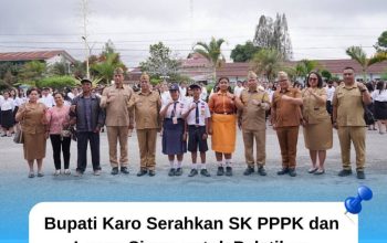 Bupati Karo Serahkan 196 SK PPPK dan Lepas Siswa untuk Pelatihan Olimpiade di SMA Unggul DEL