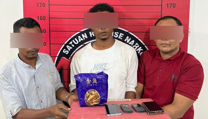 Tiga Pria Ditangkap dalam Penggerebekan di Dapur Bata, 852 Gram Sabu Diamankan