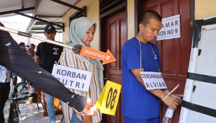 Polres Indramayu Gelar Rekonstruksi Kasus Pembunuhan Tersangka AS