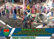 Memperingati HUT TNI Ke-80, Anggota Kodim 0428/Mukomuko, Banser dan Linmas, Gelar Bakti Teritorial Prima Gotong Royong