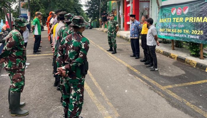 Karya Bhakti Kodim 0505/Jakarta Timur Sambut HUT TNI ke-80 Tahun 2025.