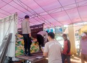 Polsek Pulau Rimau Sukses Gelar Gerakan Pangan Murah 8 Ton Beras Ludes Terjual
