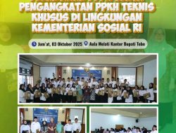 Pelantikan Pegawai Pemerintah dengan Perjanjian Kerja (PPPK) Kementerian Sosial RI di Kabupaten Tebo